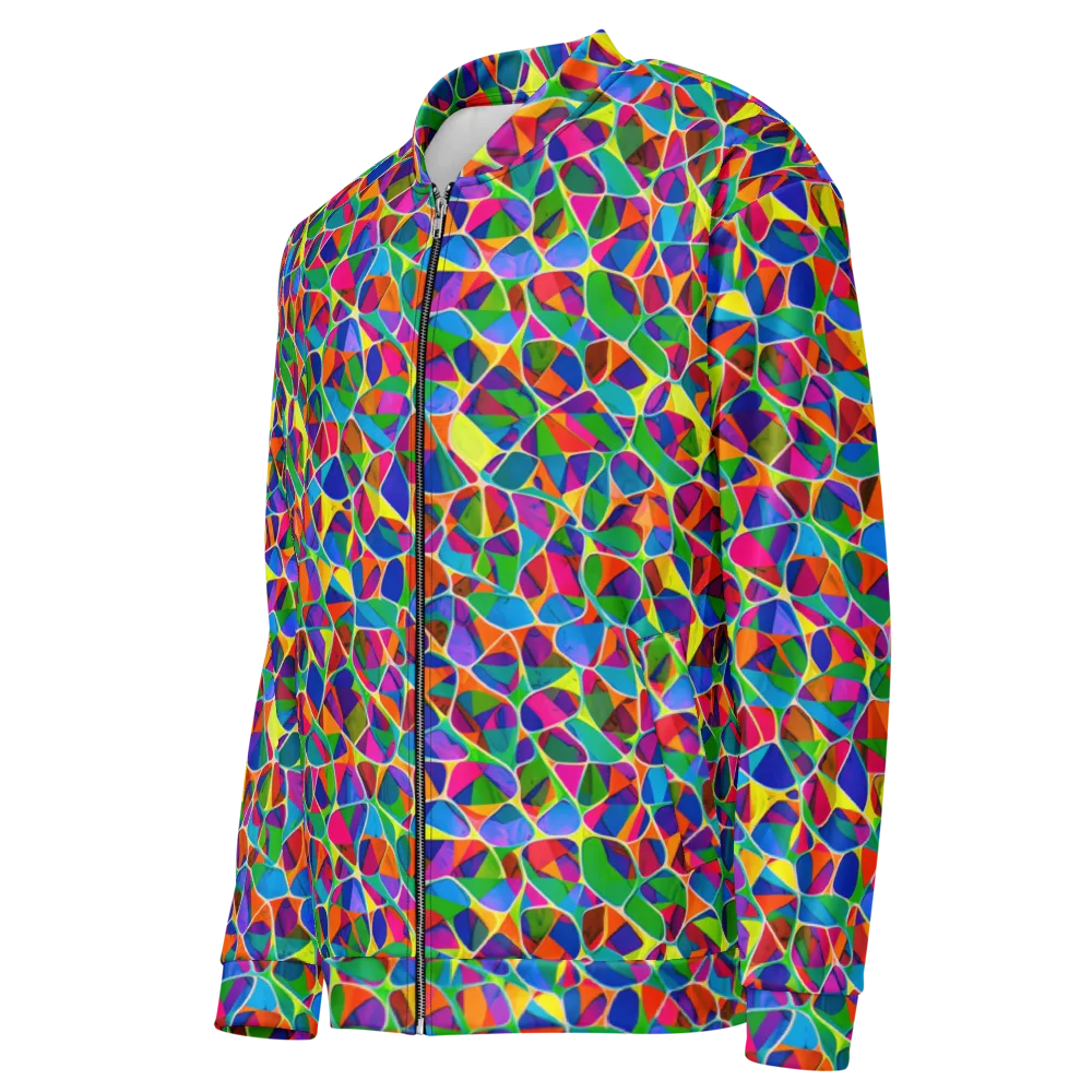 Chromatic Labyrinth on Bomber Jacket — Left Front