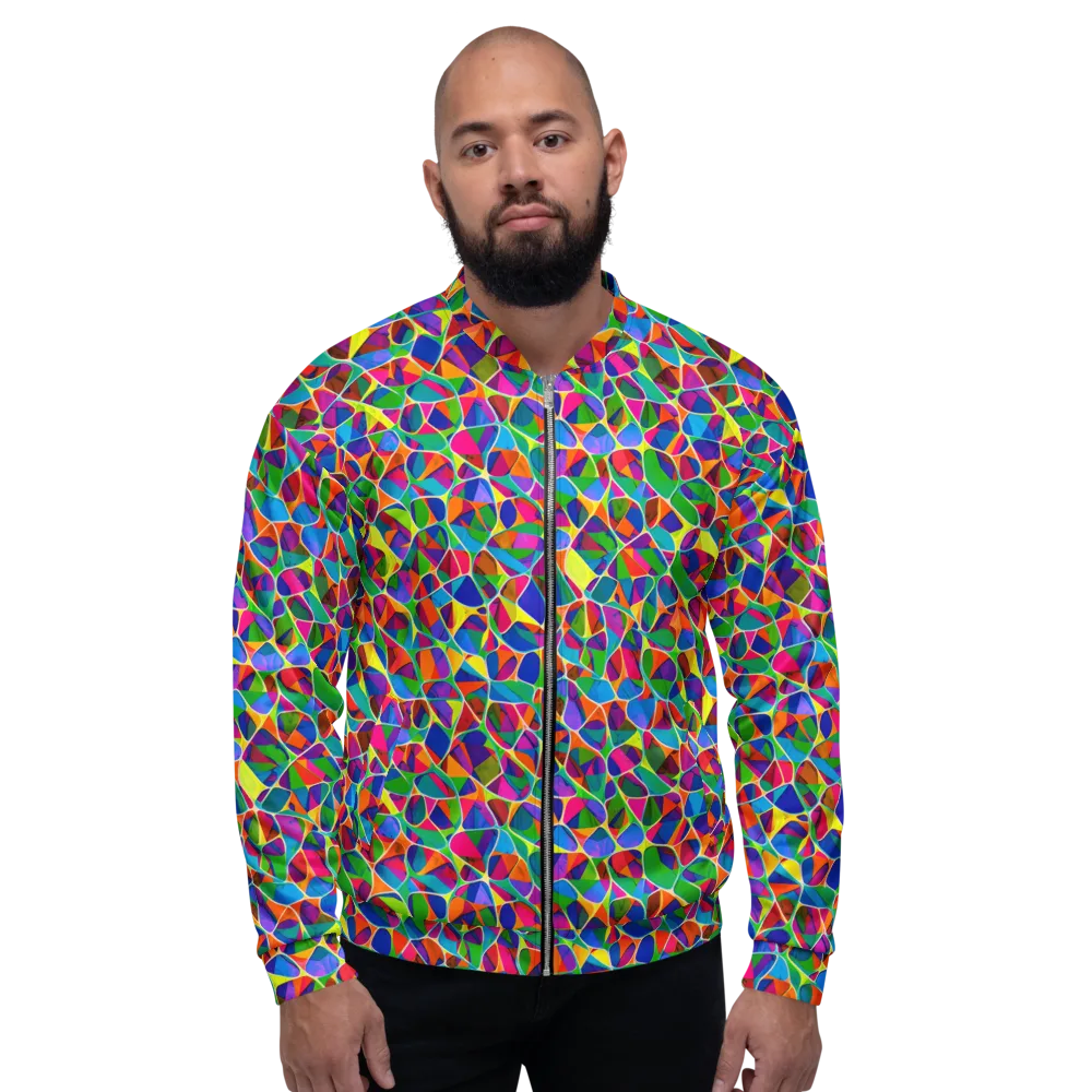 Chromatic Labyrinth on Bomber Jacket — Front