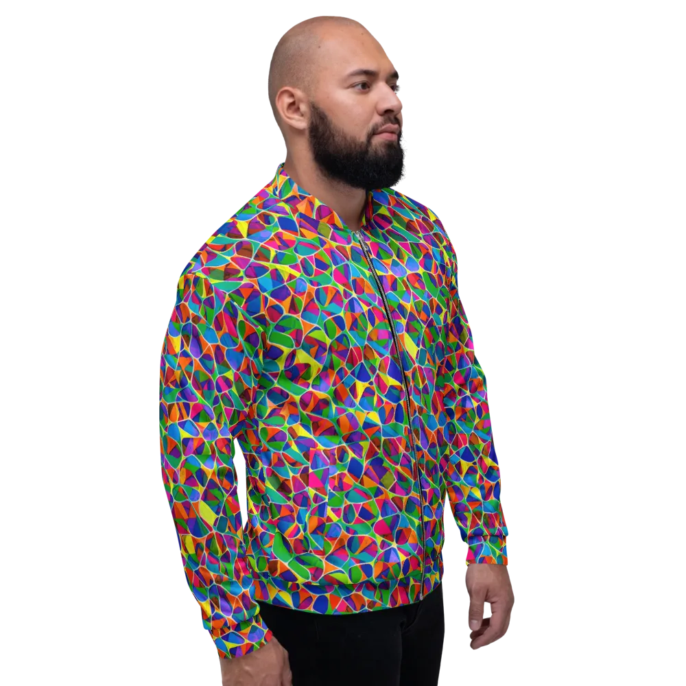 Chromatic Labyrinth on Bomber Jacket — Right
