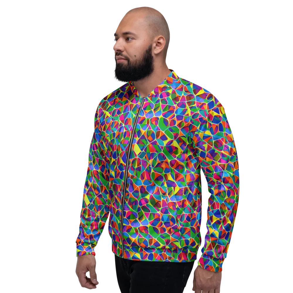 Chromatic Labyrinth on Bomber Jacket — Left