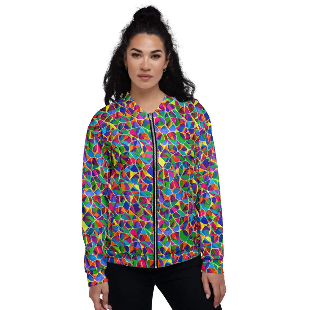 Chromatic Labyrinth on Bomber Jacket — Front