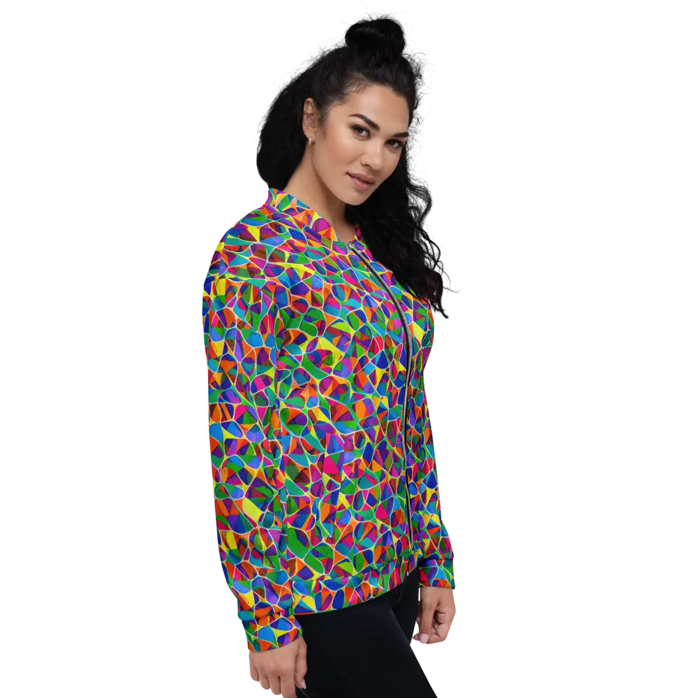 Chromatic Labyrinth on Bomber Jacket — Right