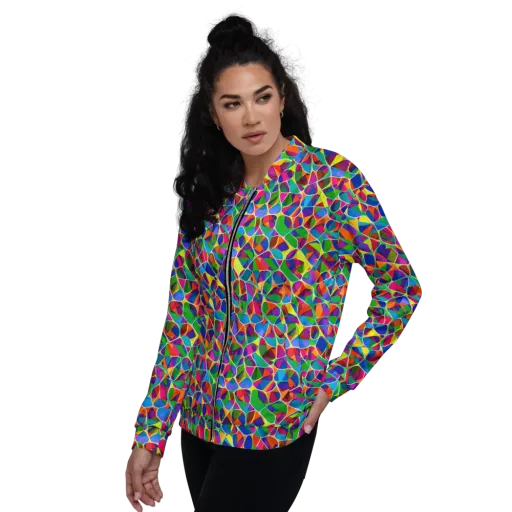 Chromatic Labyrinth on a Bomber Jacket