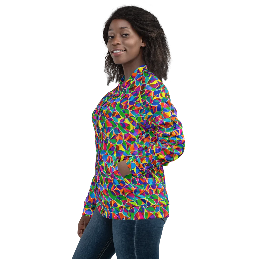 Chromatic Labyrinth on Bomber Jacket — Left