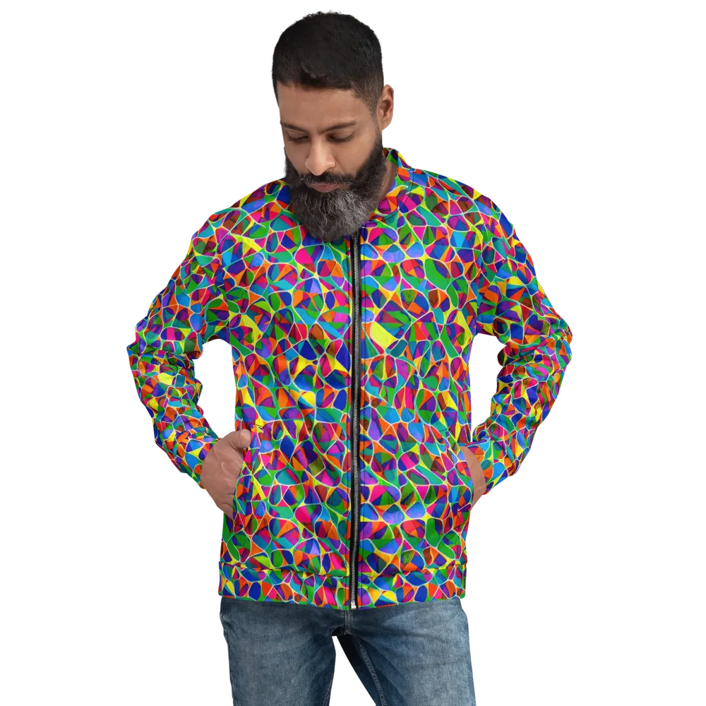 Chromatic Labyrinth on Bomber Jacket — Front