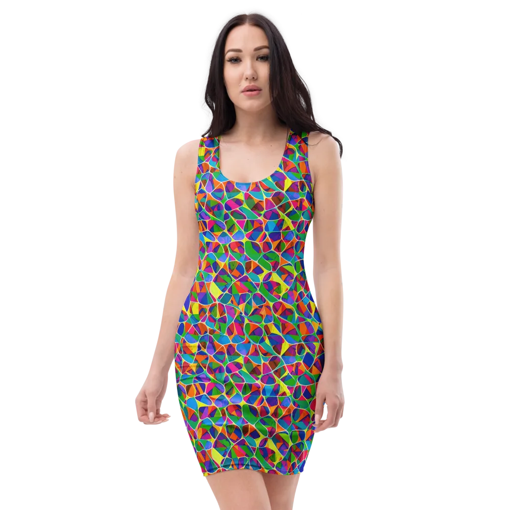 Chromatic Labyrinth on Bodycon Dress — Front