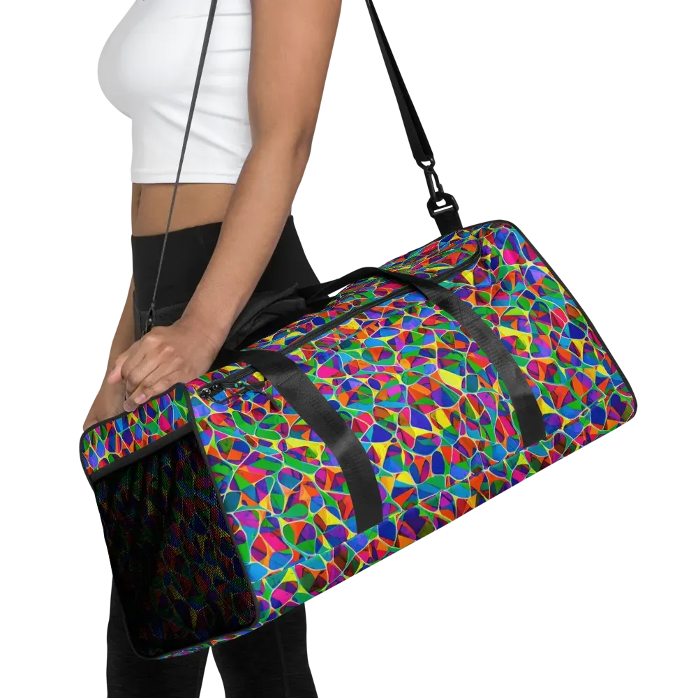 Chromatic Labyrinth on Duffle Bag — Front