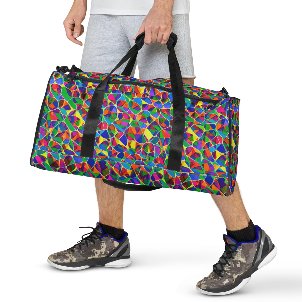 Chromatic Labyrinth on Duffle Bag — Front