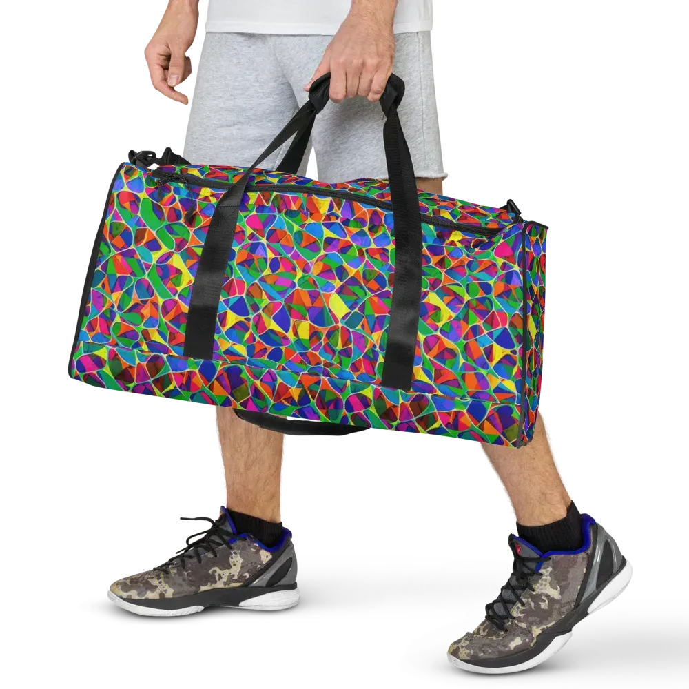 Chromatic Labyrinth on Duffle Bag — Front