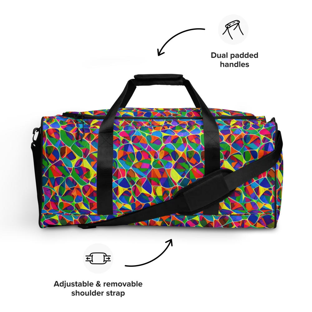 Chromatic Labyrinth on Duffle Bag — Front