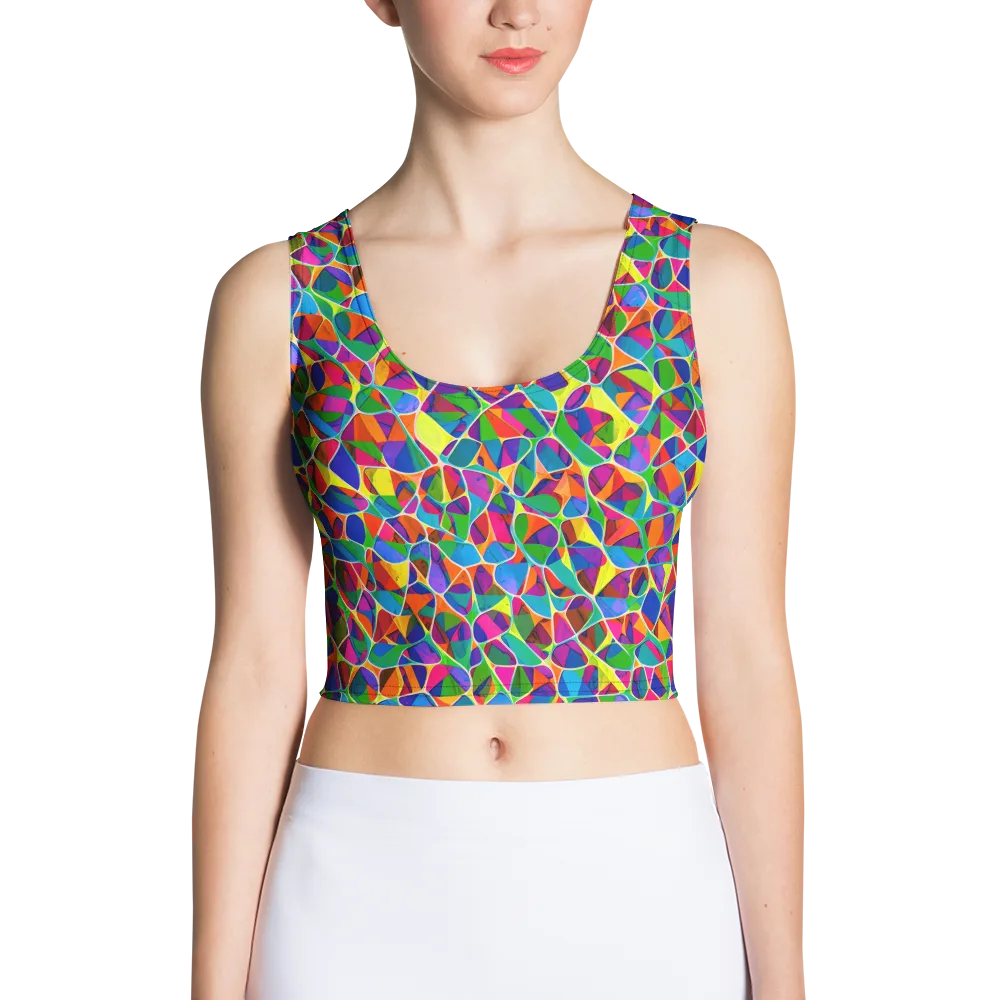 Chromatic Labyrinth on Crop Top — Front