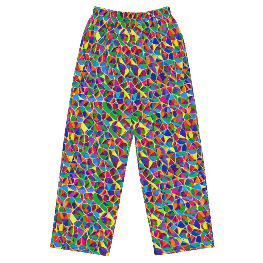 Chromatic Labyrinth on Wide-Leg Pants — Front