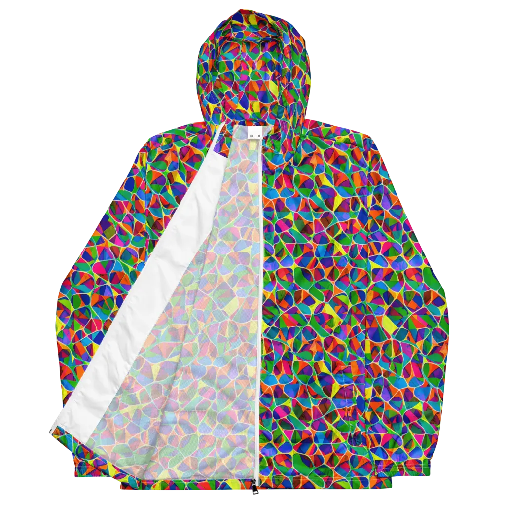 Chromatic Labyrinth on Men's Windbreaker — Front