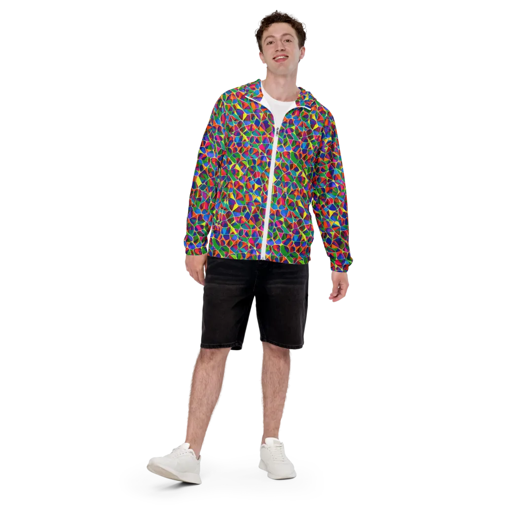 Chromatic Labyrinth on Men's Windbreaker — Front