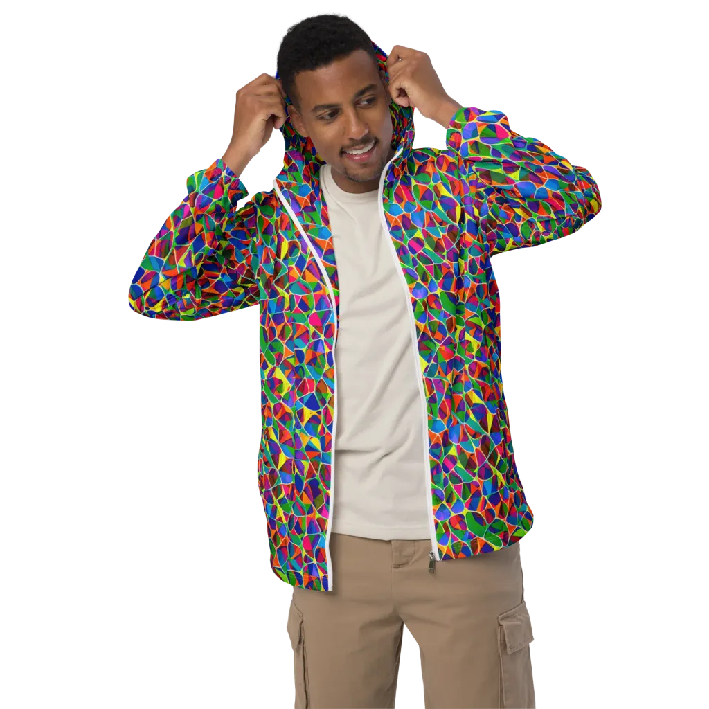 Chromatic Labyrinth on Men's Windbreaker — Front