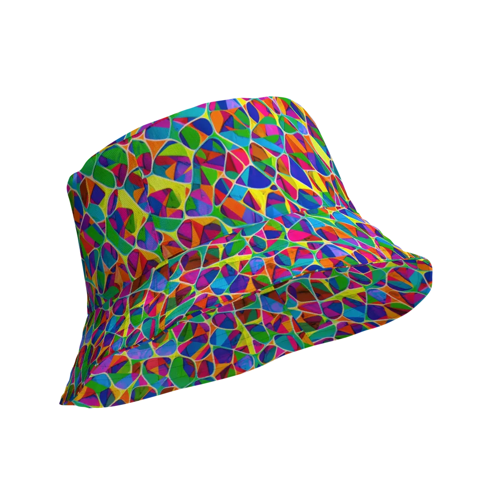 Chromatic Labyrinth on Reversible Bucket Hat — Product details Outside