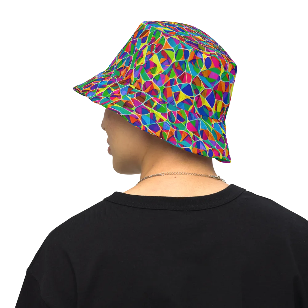 Chromatic Labyrinth on Reversible Bucket Hat — Back Inside