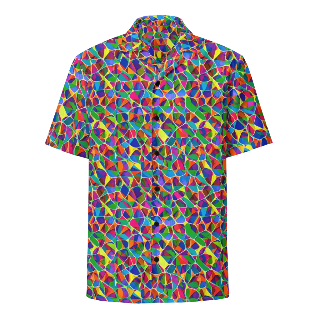 Chromatic Labyrinth on Button Shirt — Front