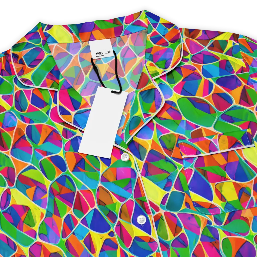 Chromatic Labyrinth on Women's Short Sleeve Pajama Top — Product details