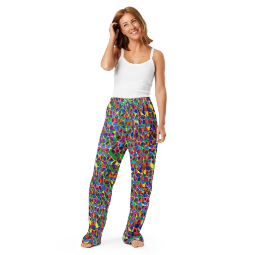 Chromatic Labyrinth on a Women's Pajama Pants