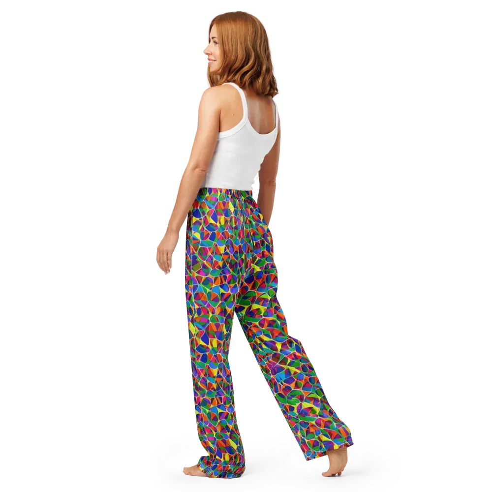 Chromatic Labyrinth on Women's Pajama Pants — Back
