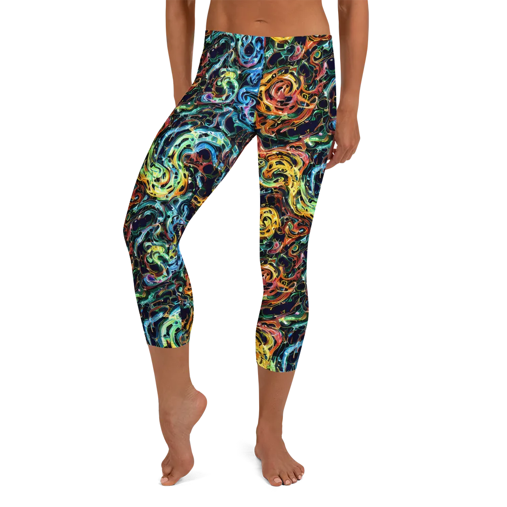 Ember And Ice on Capri Leggings — Front