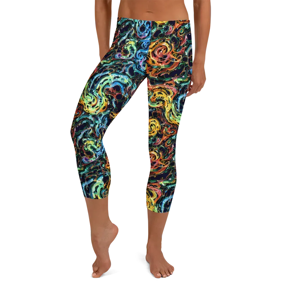 Ember And Ice on Capri Leggings — Front