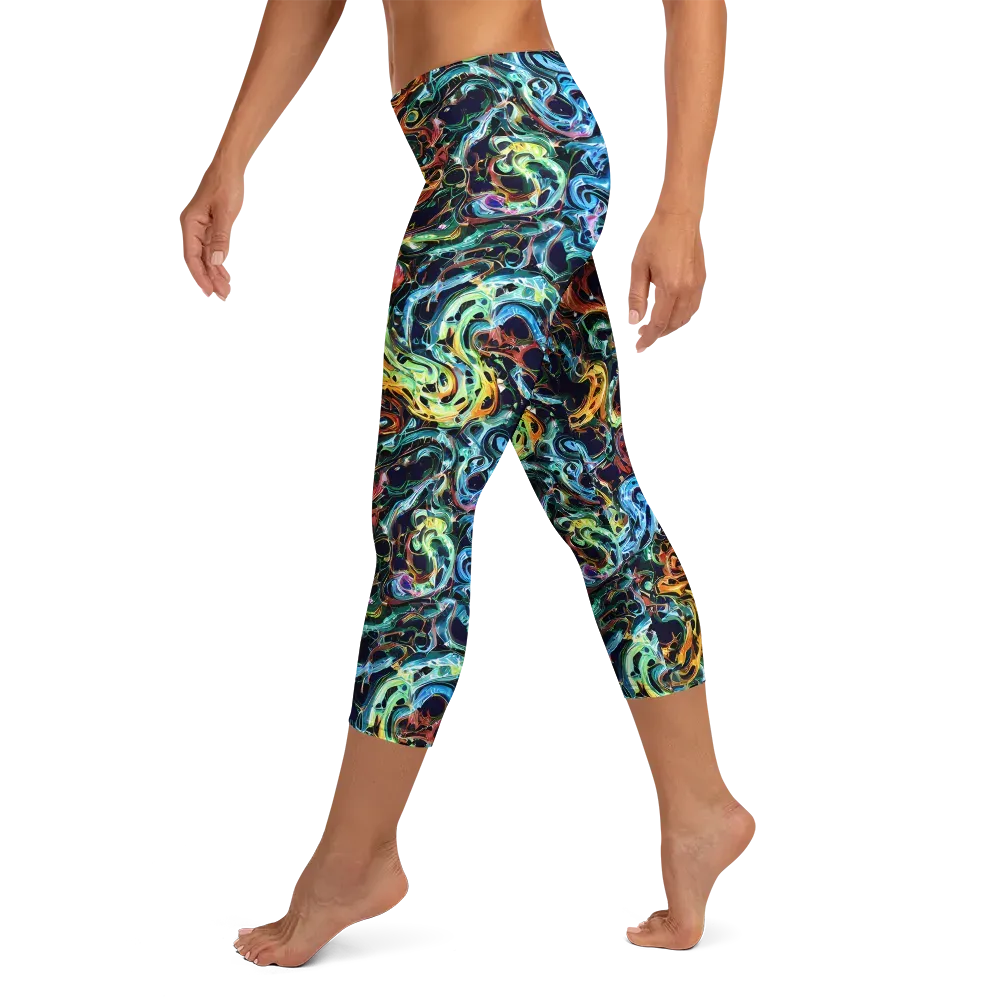 Ember And Ice on Capri Leggings — Left
