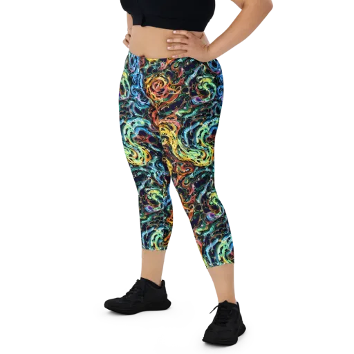 Ember And Ice on a Capri Leggings