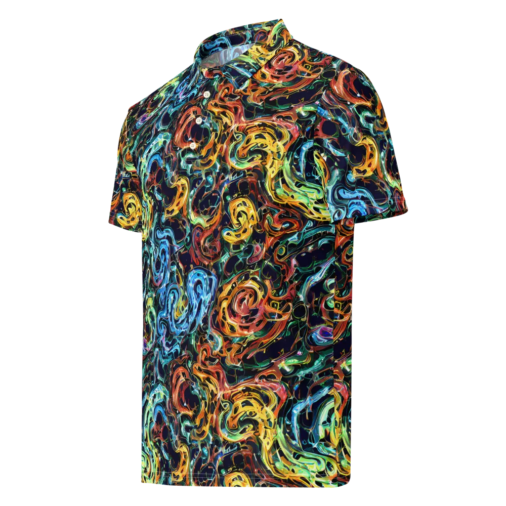 Ember And Ice on Men's Slim Fit Polo Shirt — Left Front