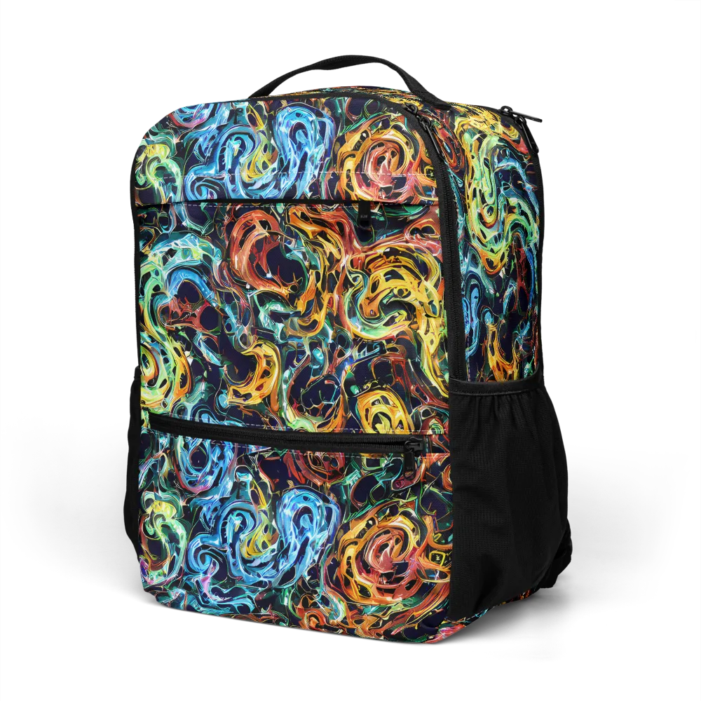 Ember And Ice on Utility Backpack — Left Front