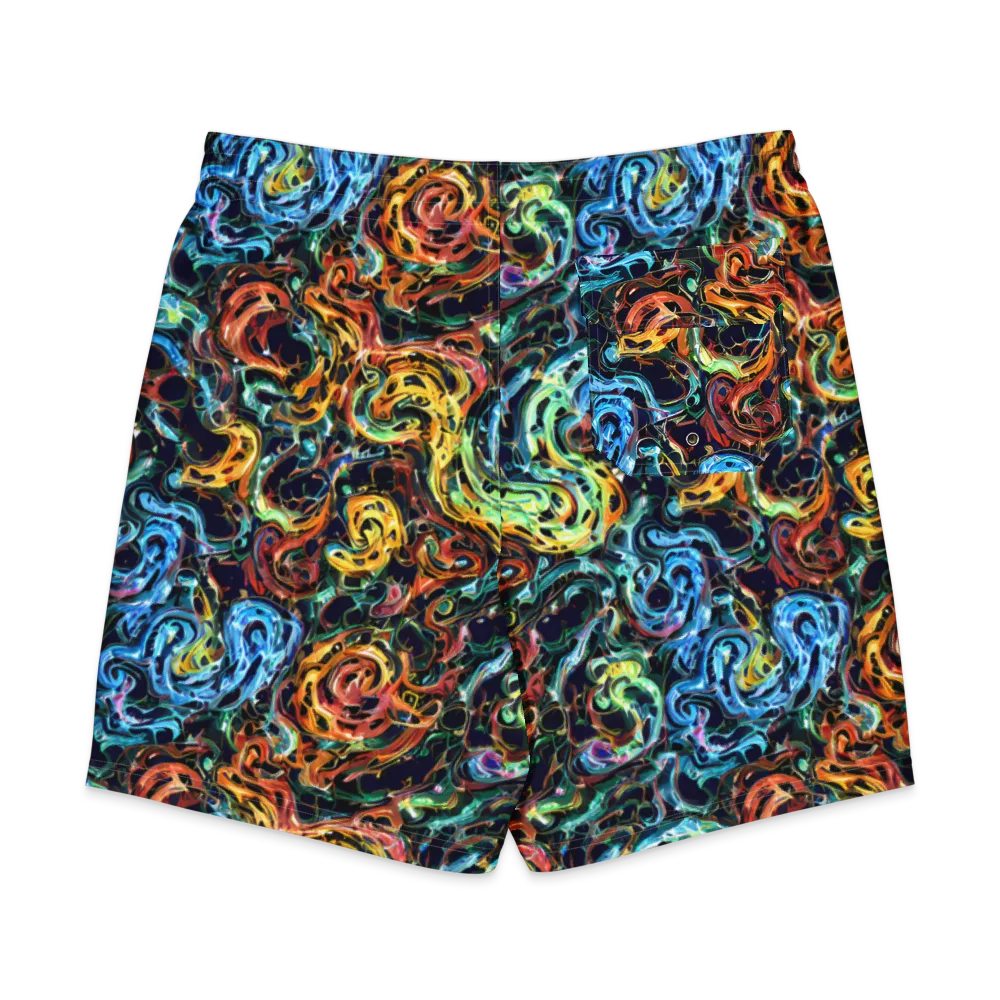 Ember And Ice on Men's Board Shorts — Back