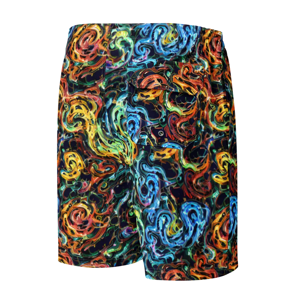 Ember And Ice on Men's Board Shorts — Back