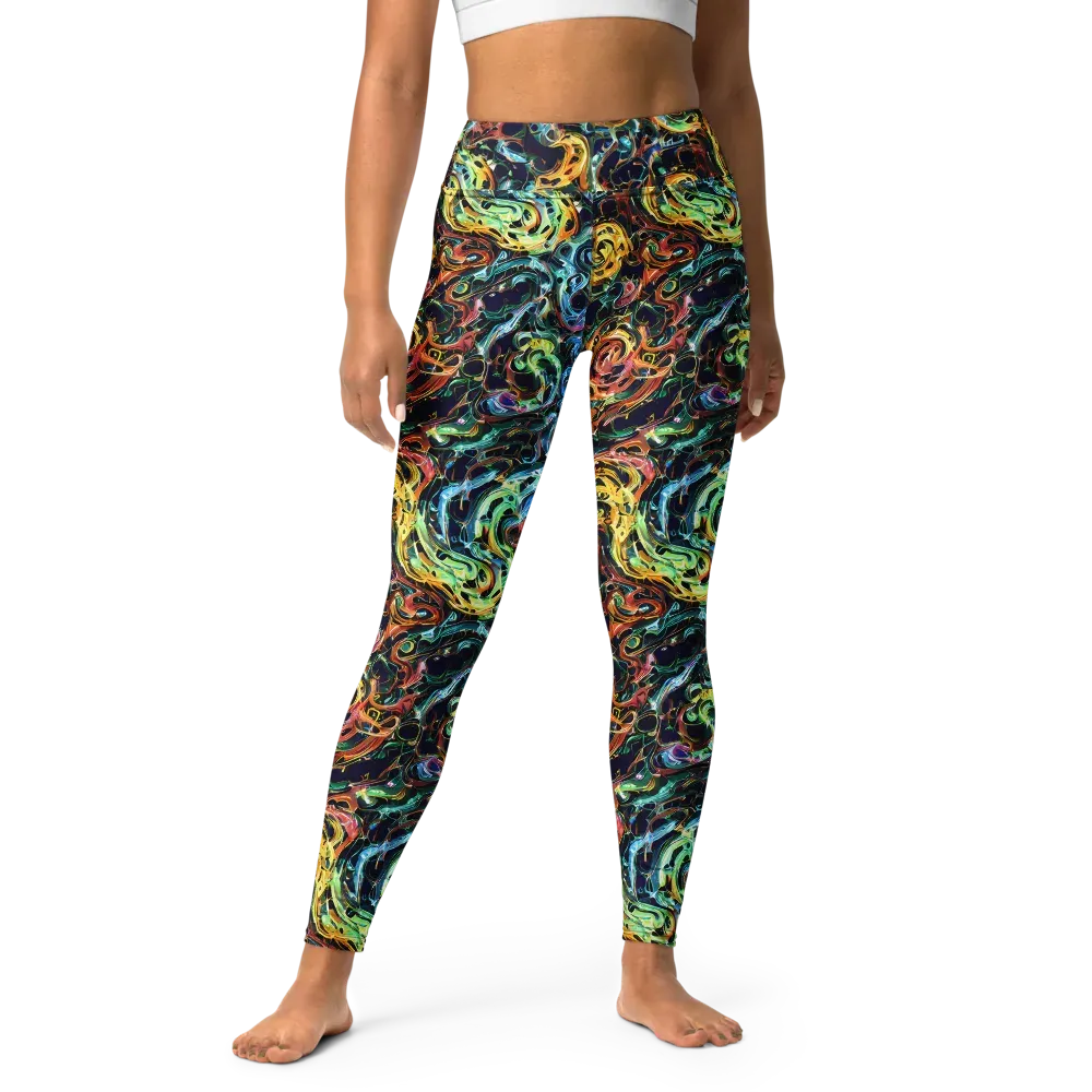 Ember And Ice on Yoga Leggings — Front