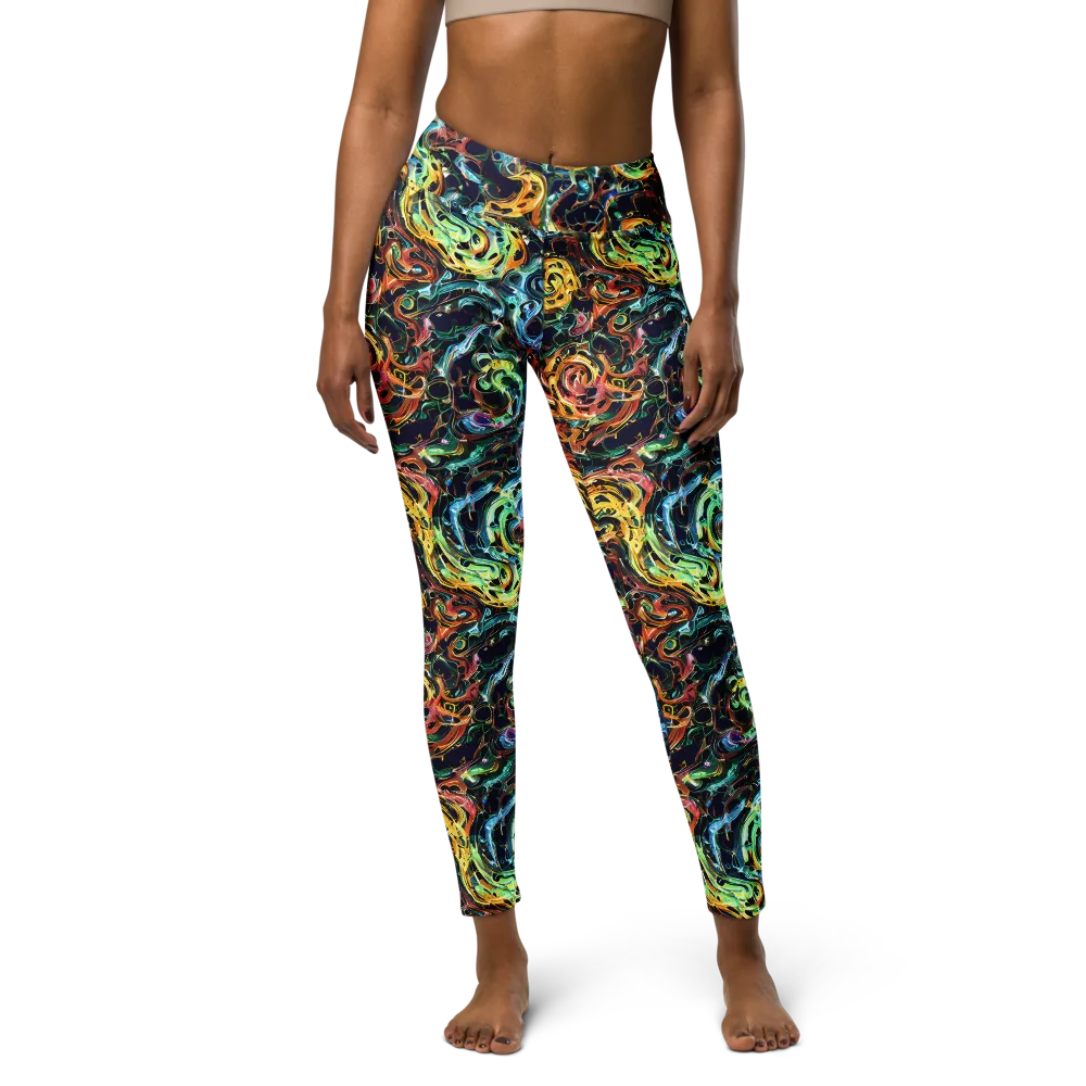 Ember And Ice on Yoga Leggings — Front