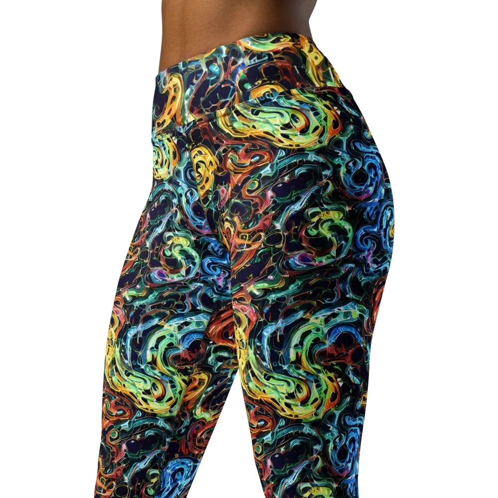 Ember And Ice on Yoga Leggings — Left Front