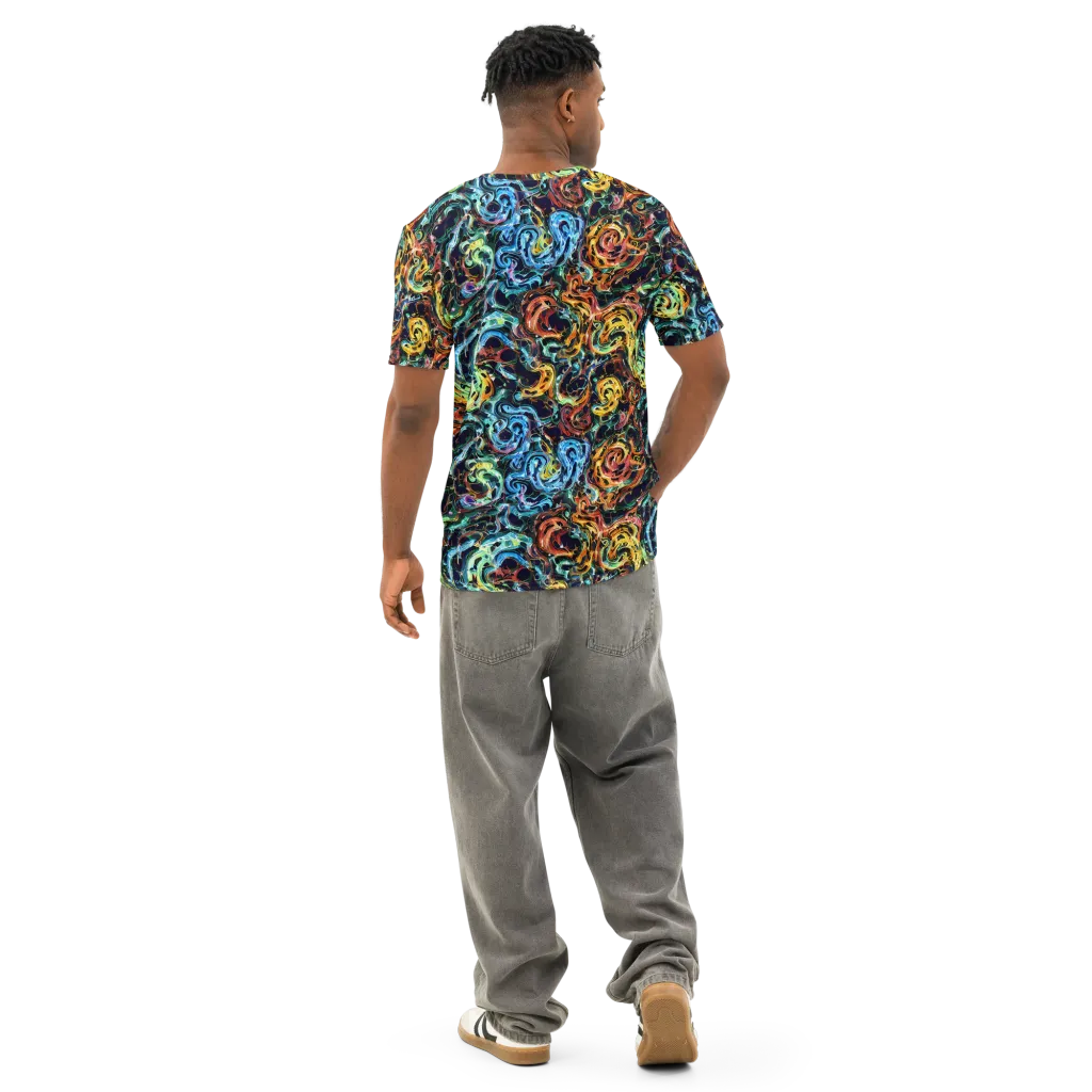 Ember And Ice on Men's Cotton Crew Neck T-Shirt — Back
