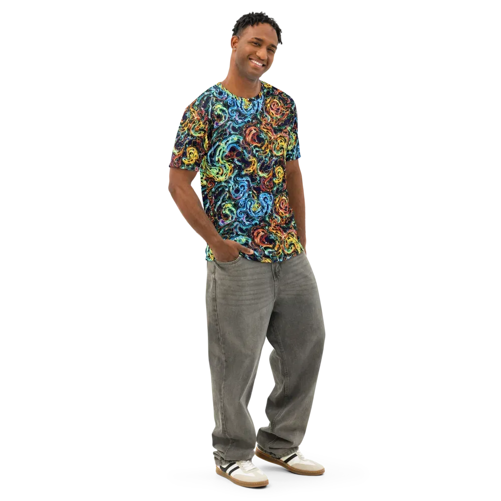 Ember And Ice on Men's Cotton Crew Neck T-Shirt — Right Front
