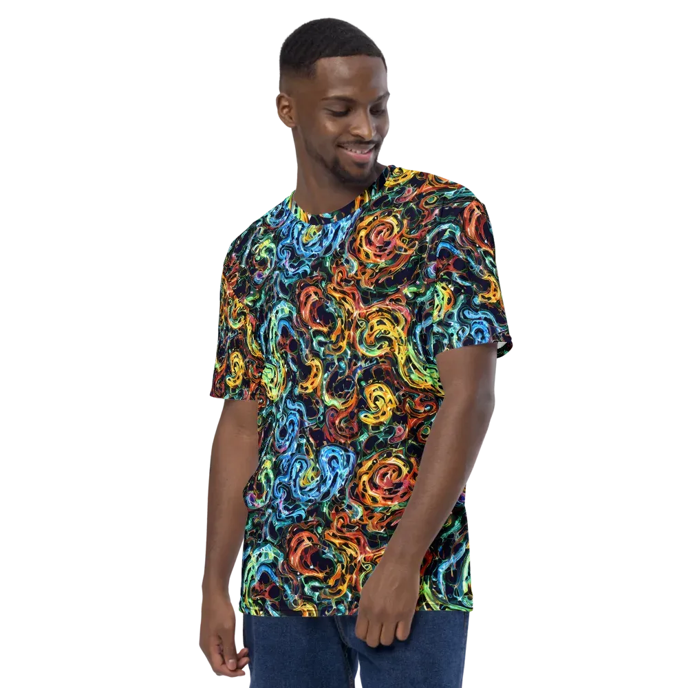 Ember And Ice on Men's Crew Neck T-Shirt — Left