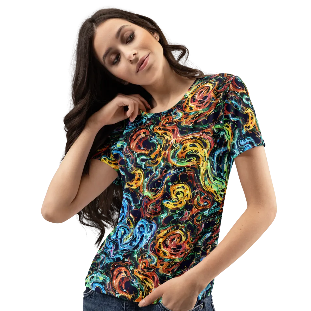 Ember And Ice on Women's Crew Neck T-Shirt — Left Front