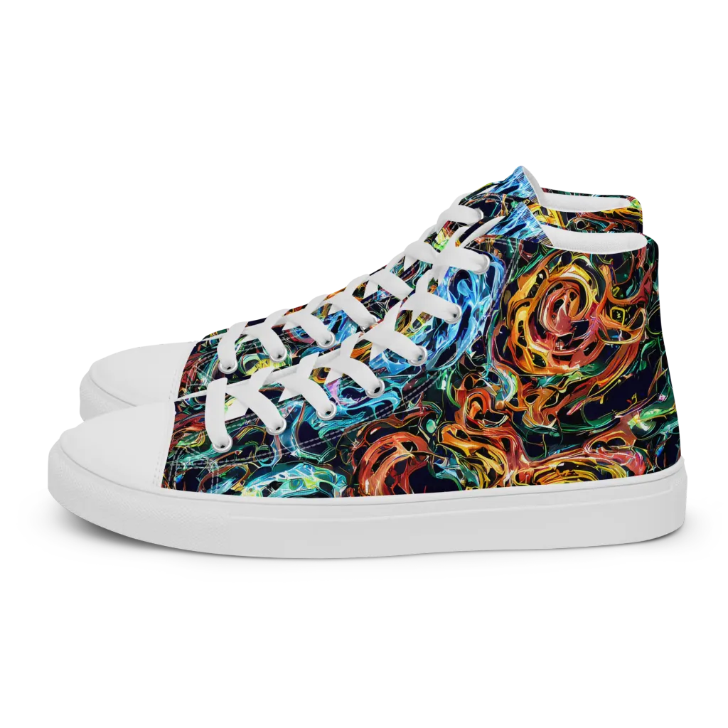 Ember And Ice on Women's High Top Canvas Shoes — Left