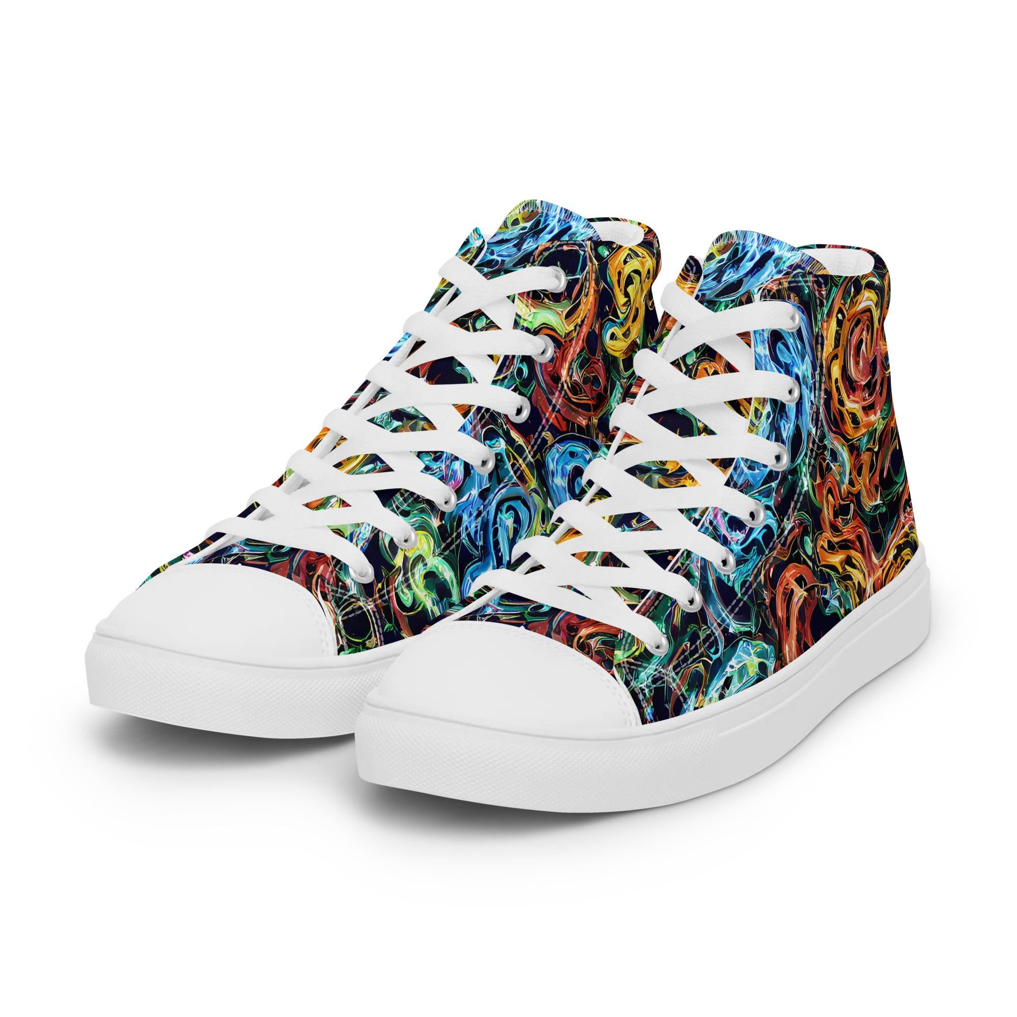 Ember And Ice on Women's High Top Canvas Shoes — Left Front