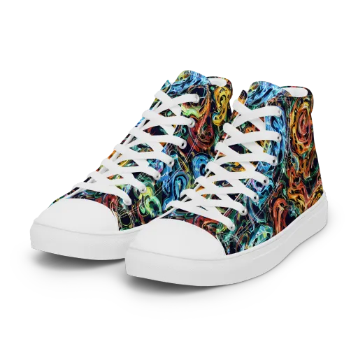 Ember And Ice on a Women's High Top Canvas Shoes