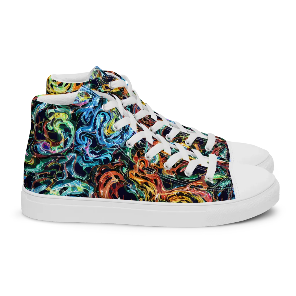 Ember And Ice on Women's High Top Canvas Shoes — Right