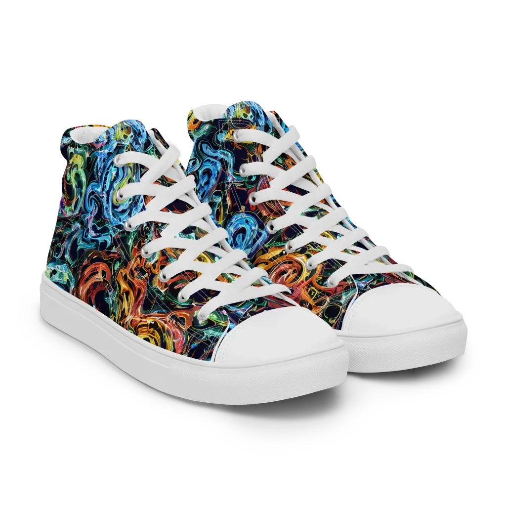Ember And Ice on Women's High Top Canvas Shoes — Right Front