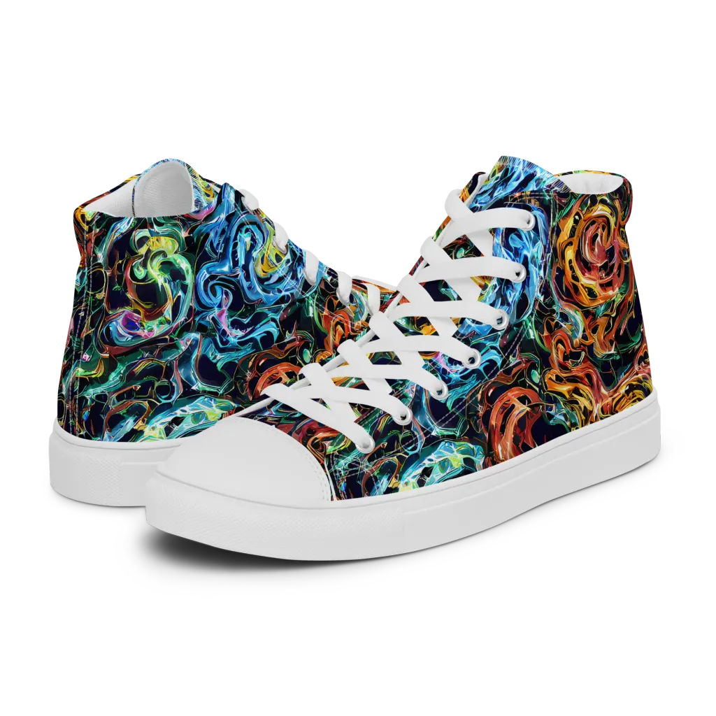 Ember And Ice on Women's High Top Canvas Shoes — Left