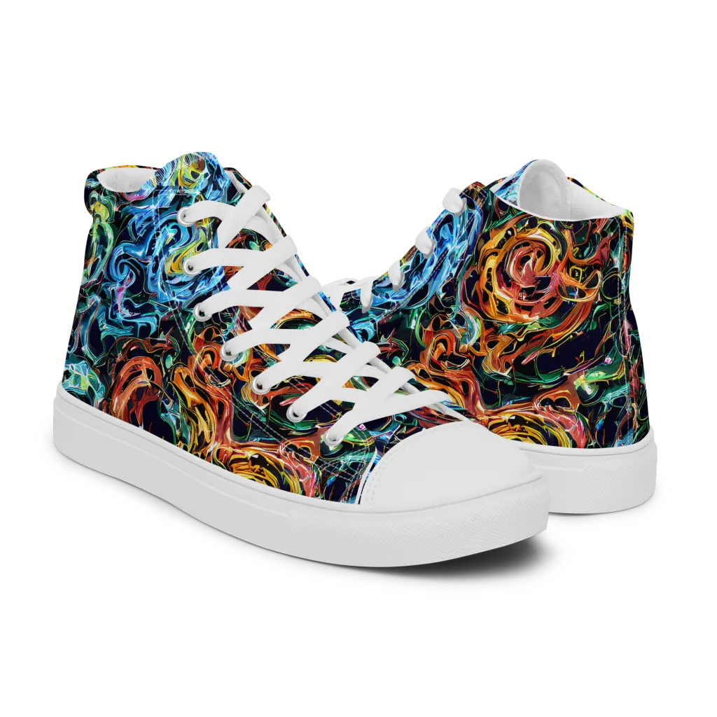 Ember And Ice on Women's High Top Canvas Shoes — Right