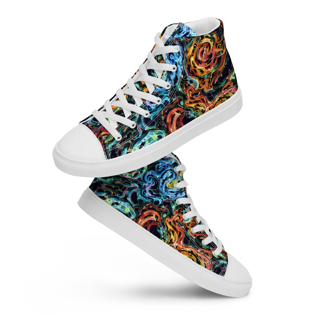 Ember And Ice on Women's High Top Canvas Shoes — Front