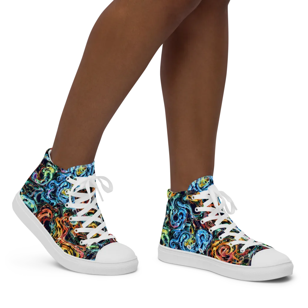 Ember And Ice on Women's High Top Canvas Shoes — Right