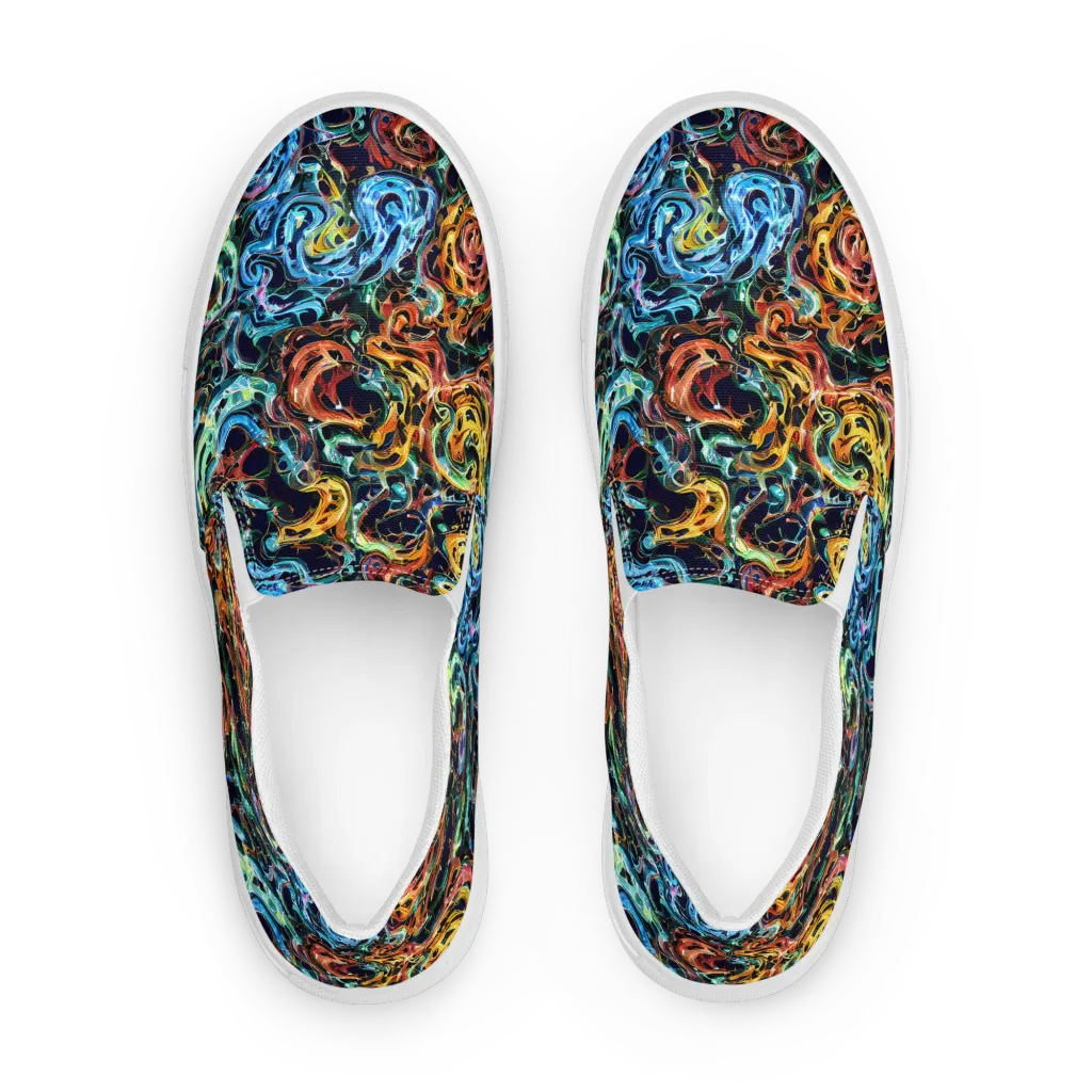 Ember And Ice on Men's Slip-On Canvas Shoes — Front